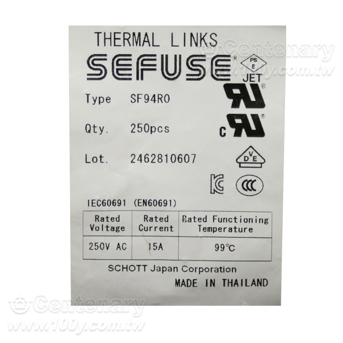 Thermal Fuse - 91923 Product Image