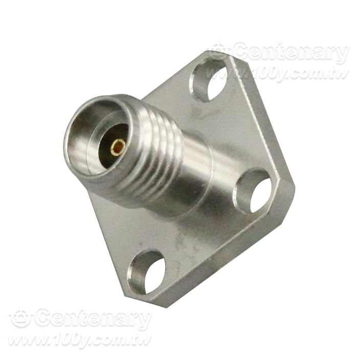 2.92mm Jack SQ 12.7mm 4 Hole Flange With Round Contact; 40Ghz VSWR 1.2 - 96987 Product Image