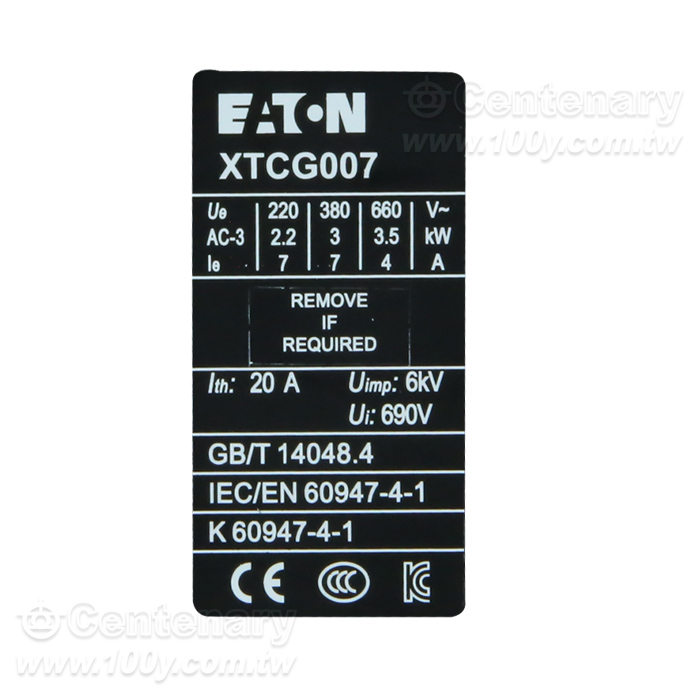 EATON伊頓穆勒-超薄型交流接觸器220VAC 7A 50Hz - 149521 產品圖片