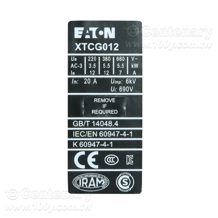 EATON伊頓穆勒-超薄型交流接觸器220VAC 12A 50Hz - 149525 產品圖片
