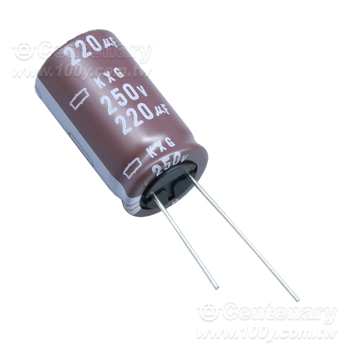 NIPPON_KXG-220UF/250V Miniature Aluminium Electrolytic Capacitor - 166179 Product Image