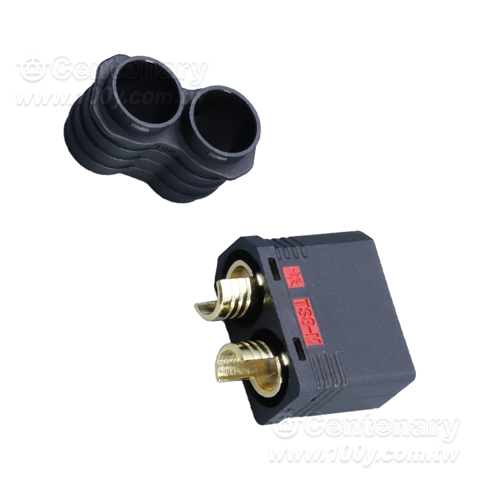 Anti-spark plug, high temperature resistant, 120A high current, RC model car power welding plug, male plug - 166352 Product Image