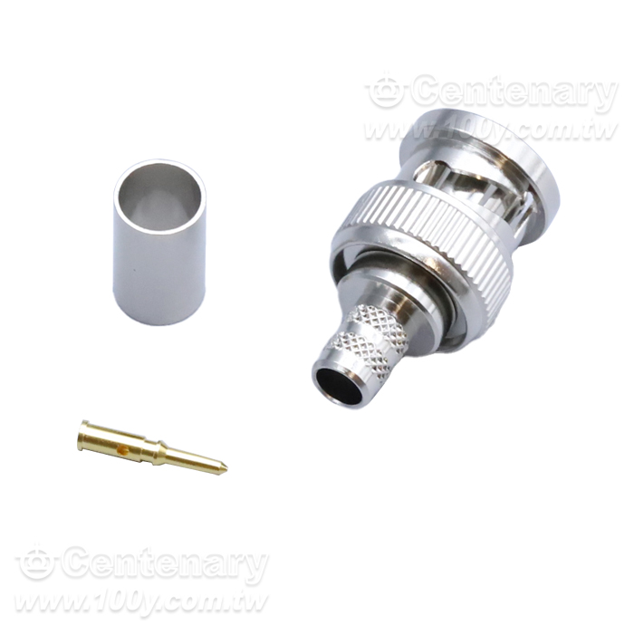 AMPHENOL CONN BNC PLUG STR 50 OHM CRIMP - 166328 Product Image