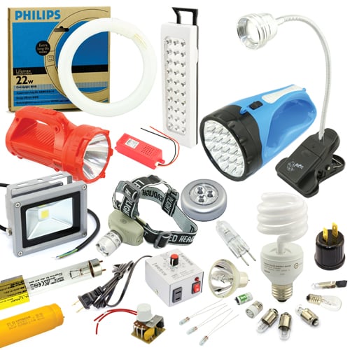 照明器具+燈泡+手電筒