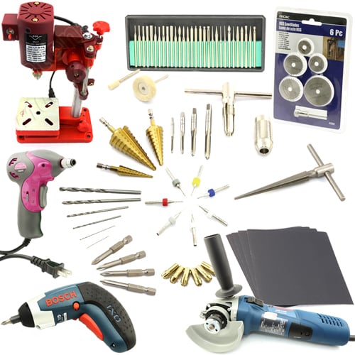 電動工具+鑽頭+砂紙