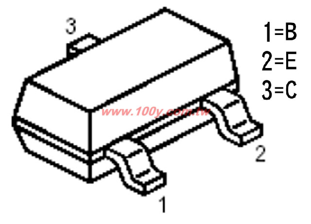 SOT-23  PNP-45V/0.5A