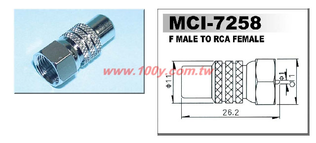 F Male To RCA Female