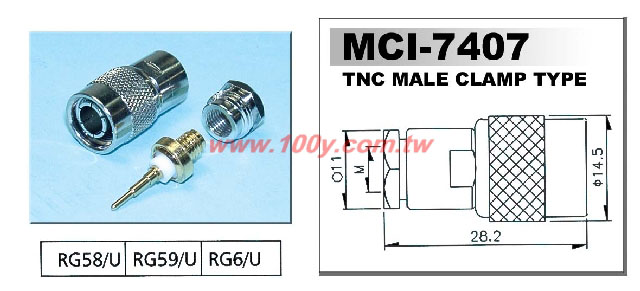 TNC Male Clamp Type
