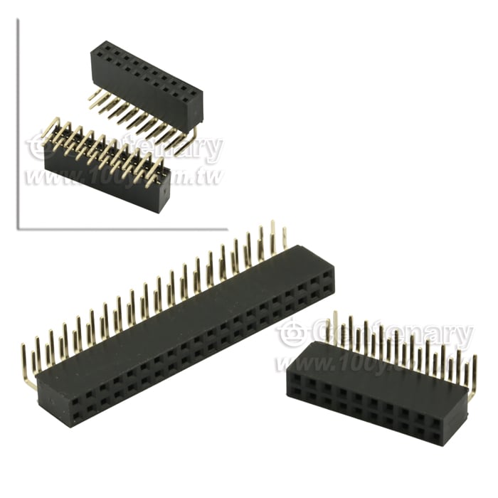 2.54mm Female Header Receptacles- Double Row