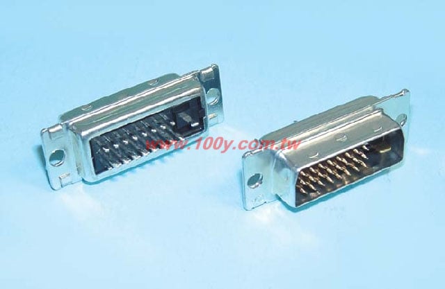 DVI 24Pin 公座 180° 【ROHS】