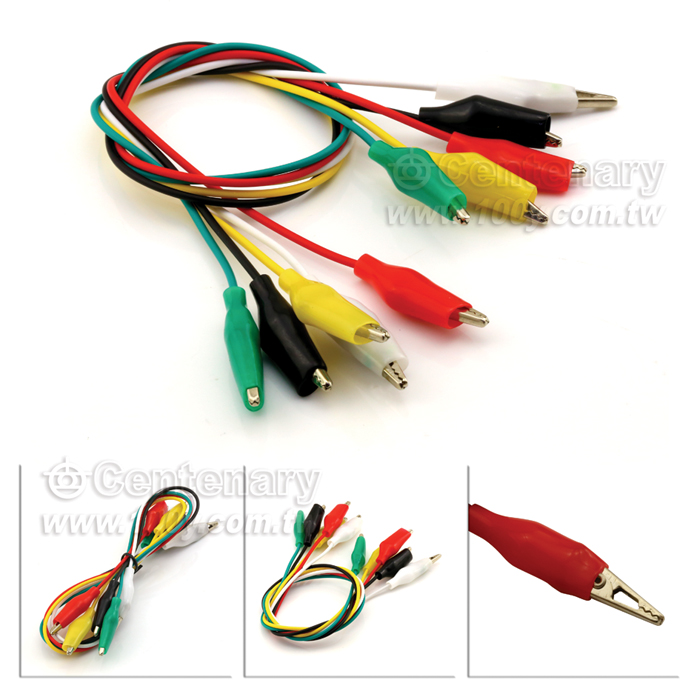 Test Leads with  Miniature Insulated Crocodile Clip Plugs at Each End