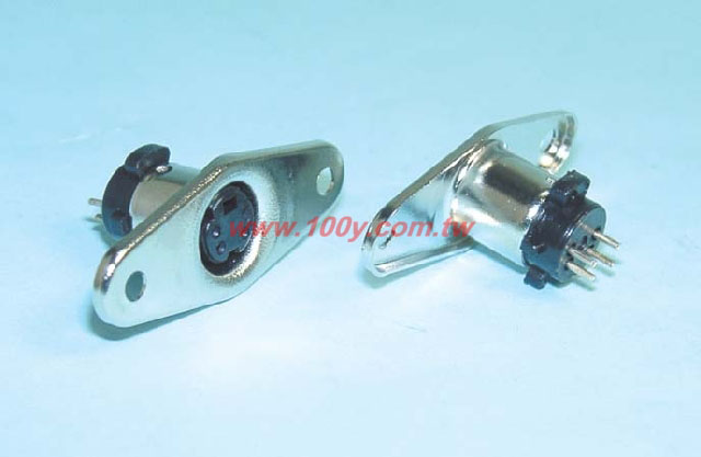Mini-DIN  Circular, High Density- Panel Mounting Sockets