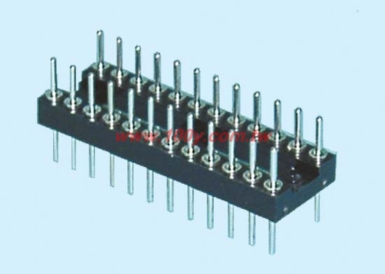 24P Machine Tooled Low Profile Gold Plated IC Sockets - 14299 Product Image