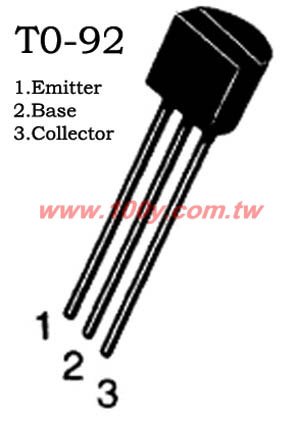 3/TO-92 (ROHS) NPN 50V/100mA - 67383 產品圖片