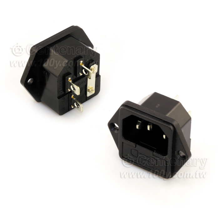 C14 3P AC Power Plugs With Fuse - 8389 Product Image