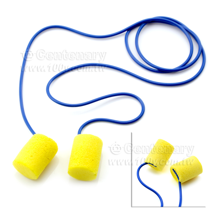 Earplugs with Cord in Poly Bag