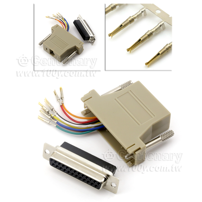 RS-232 25F(母)/RJ45 8P8C - 6347 產品圖片