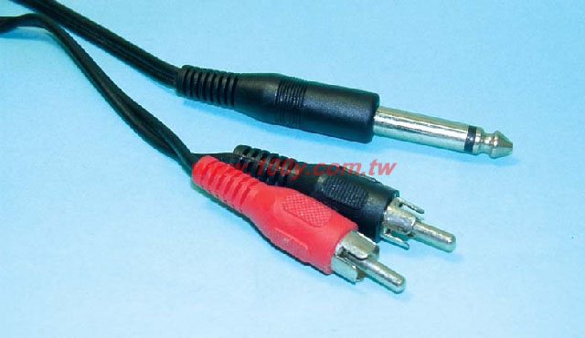 6.3 Mono +2 RCA Cable - 7707 Product Image
