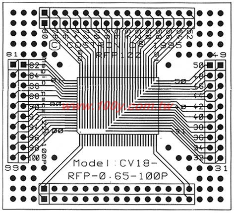 RFP-100Pins 0.65mm Pitch PCB Adaptor - 5210 Product Image