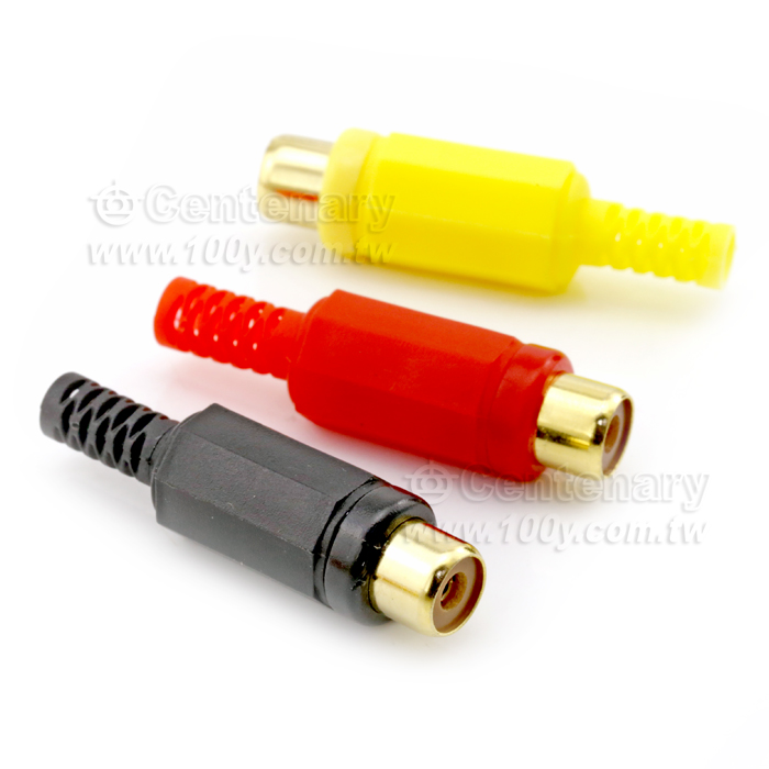 RCA 鍍金母座附尾黃色