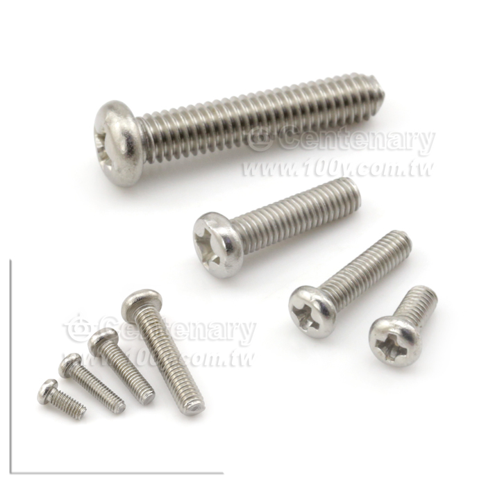 ⊕字不銹鋼圓頭平尾螺絲 M6*14mm - 121696 產品圖片