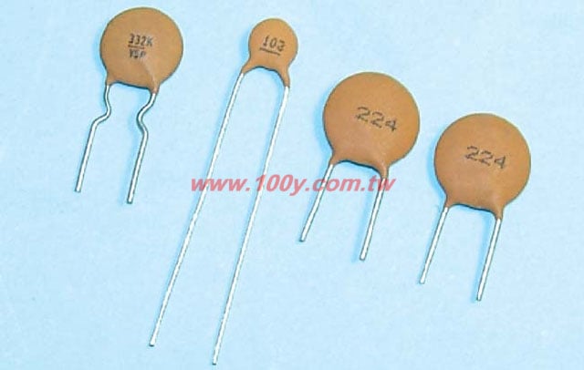 100pF Radial Ceramic Disc Capacitor