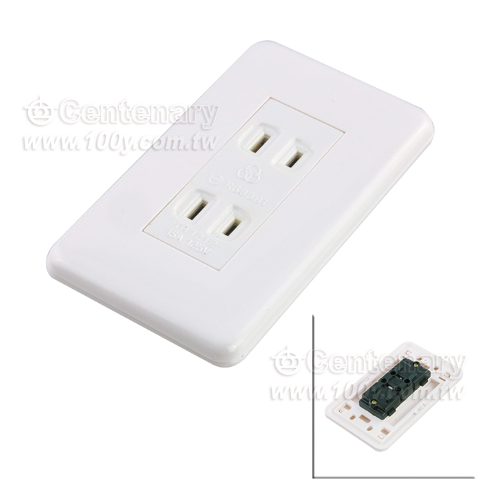 2P*2 Standard Socket Outlet With Cover