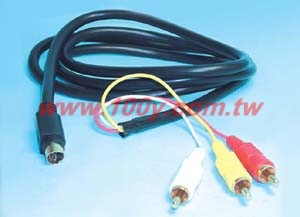 S-Video To 3RCA Cable - 15471 Product Image