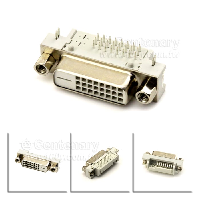 DVI 24+1 Pin 母座  90°【ROHS】