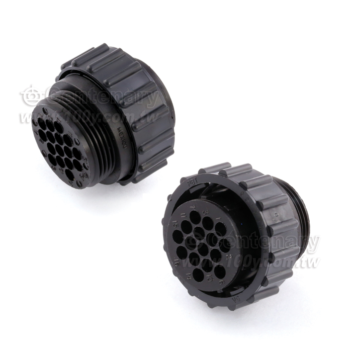 AMP Series 1 CPC Circular Plastic Connectors Receptacle-Square Flanged Receptacle-Free Hanging Plug - 106696 Product Image