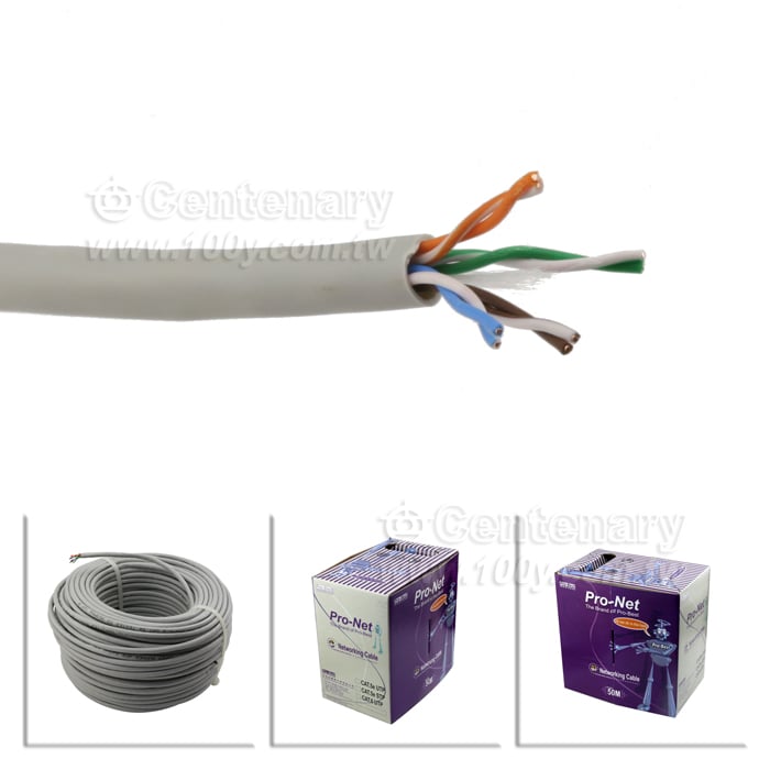 CAT.5e 無氧銅 24AWG 非屏蔽網路線  50M - 18015 產品圖片