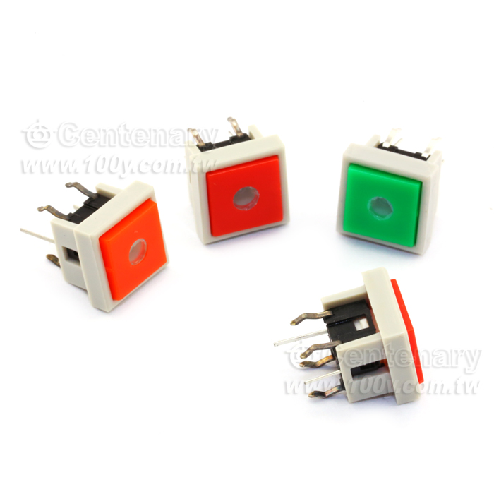 10*10灰方框橘面橘LED (ROHS) - 18097 產品圖片