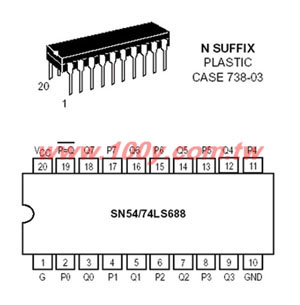 20P/DIP 8 位元幅度/等值比較器 IC - 54502 產品圖片