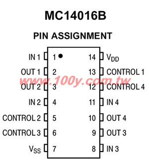 14P/DIP =CD4016B