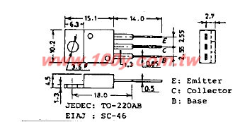 NPN Triple Diffused Planar Silicon Transistor - 22171 Product Image