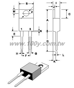 2P/TO-220A (ROHS) 600V/8A 50ns