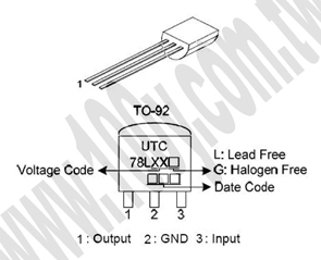 3P/TO-92 (ROHS) 6V/0.1A - 57702 產品圖片