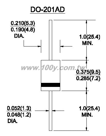 DO-201AD 50V 150nS - 24546 產品圖片