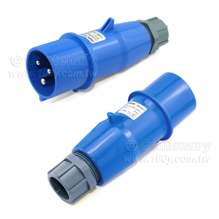 3P/16A 230VAC 公插頭 IP44 口徑:51mm