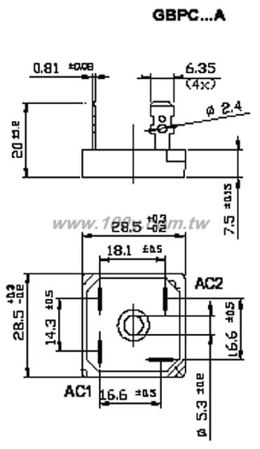 單相橋式電源模塊800V - 54823 產品圖片