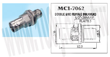 Double BNC Female Bulkhead - 50258 Product Image