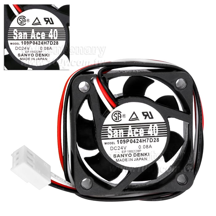 DC24V 帶線風扇 0.08A 40*40*15mm