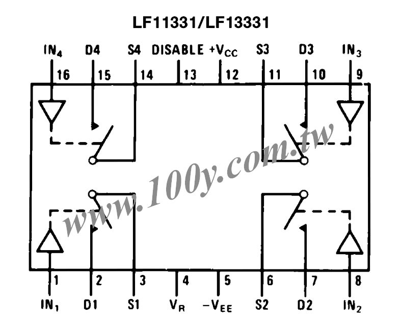 Quad SPST JFET Analog Switche - 39205 Product Image
