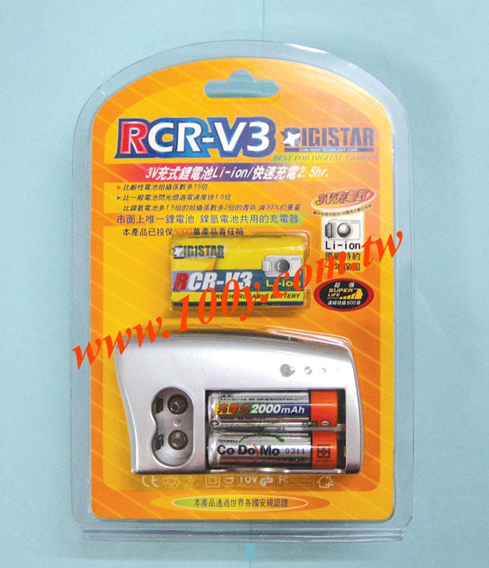 Digital Camera Li-ion Charger+RCR-V3 Battery