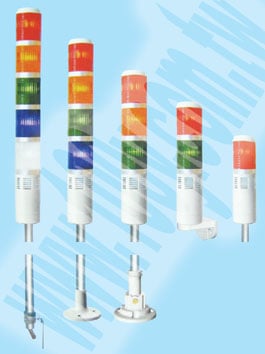 φ50mm側掛式LED二層帶蜂鳴警示燈