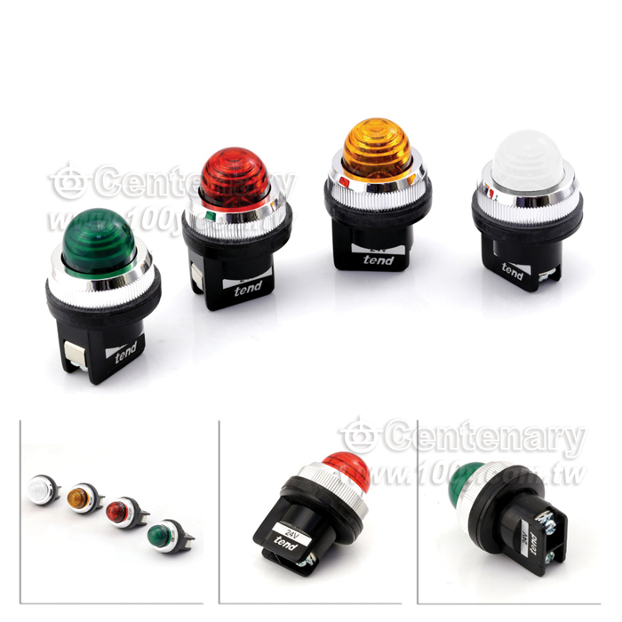ψ25m/m圓頭 220V 綠色 - 36844 產品圖片
