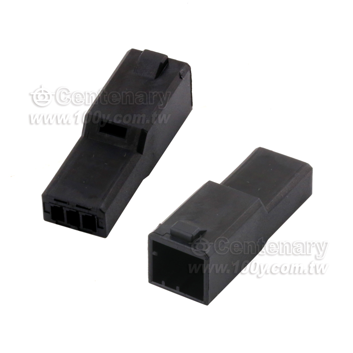 3 Position Rectangular Housing Connector Plug Black 0.098" (2.50mm) - 114452 Product Image