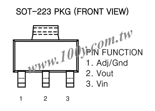 SOT-223 無鉛 2.5V/1A