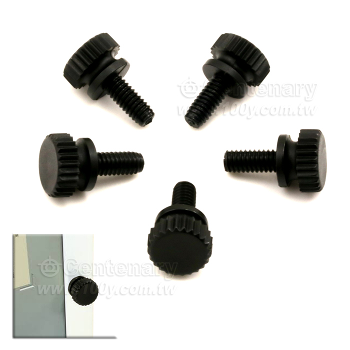 8-32黑色滾花手擰塑料機箱螺絲(ROHS) - 46808 產品圖片