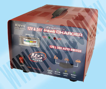 自動偵測電池充電器12/24V 8A(220V)